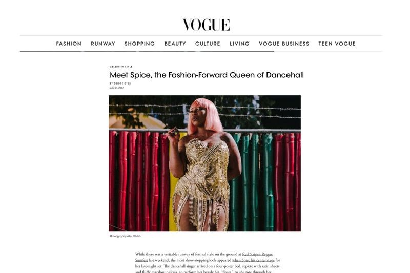 Vogue coverage of Spice, 2017