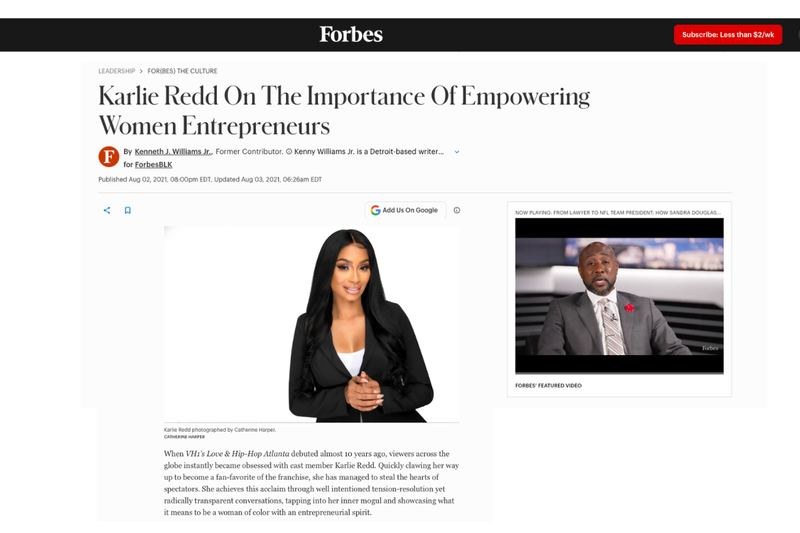 Forbes coverage of Karlie Redd, 2021