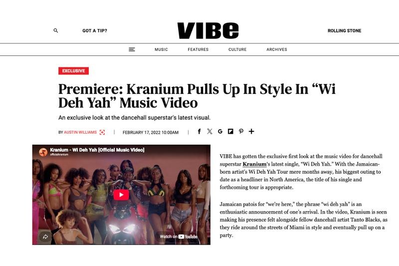 Vibe coverage of Kranium, 2022