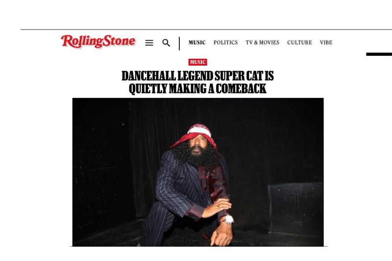 Rolling Stone coverage of Super Cat, 2014
