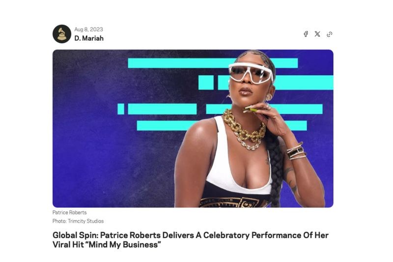 Grammy.com coverage of Patrice Roberts, 2023